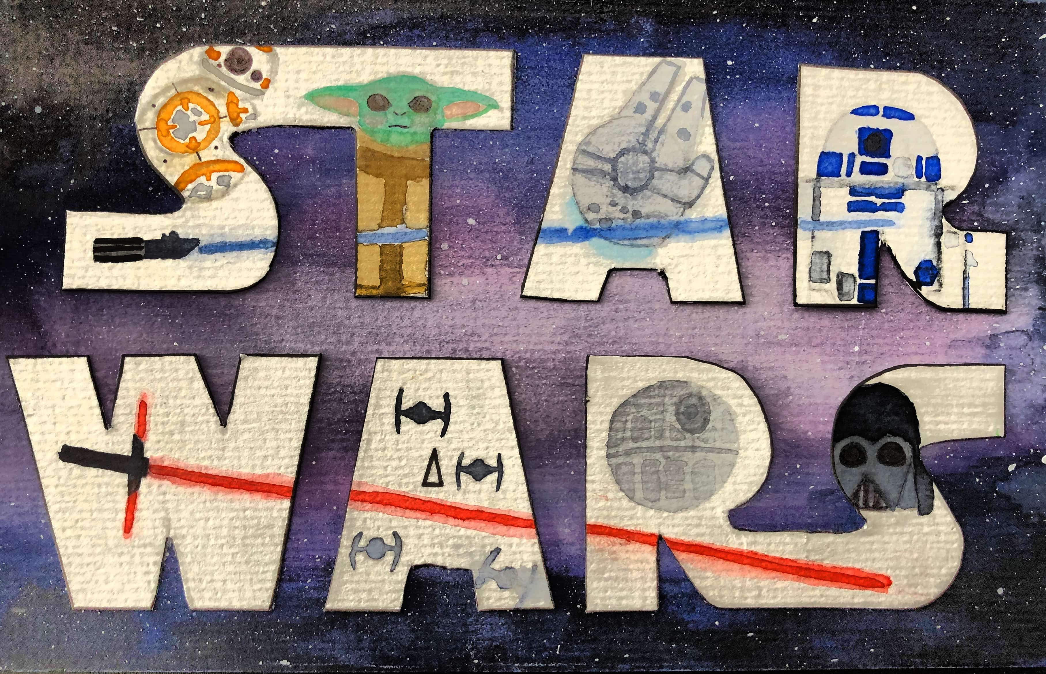 star wars water painting