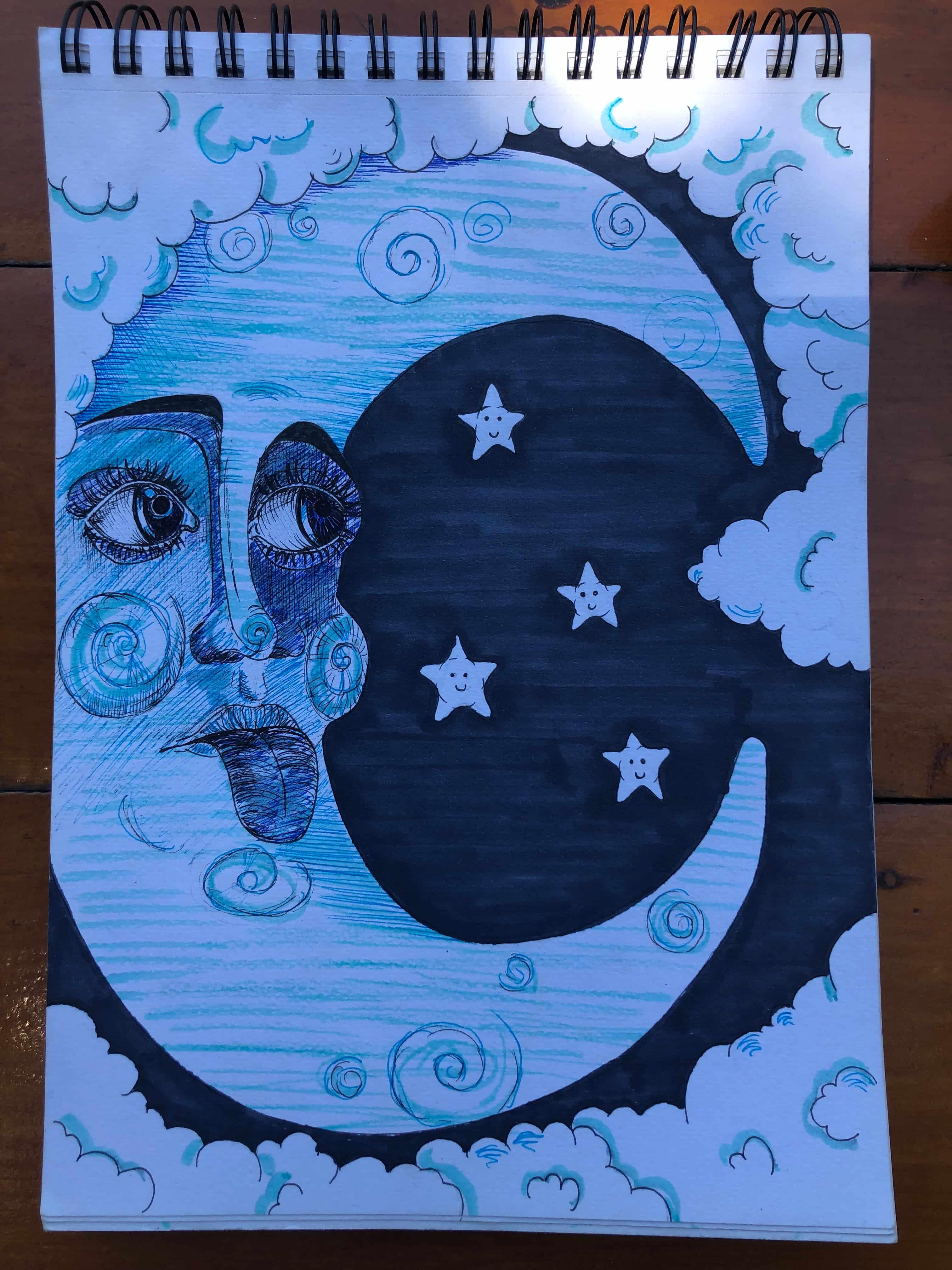 moon drawing