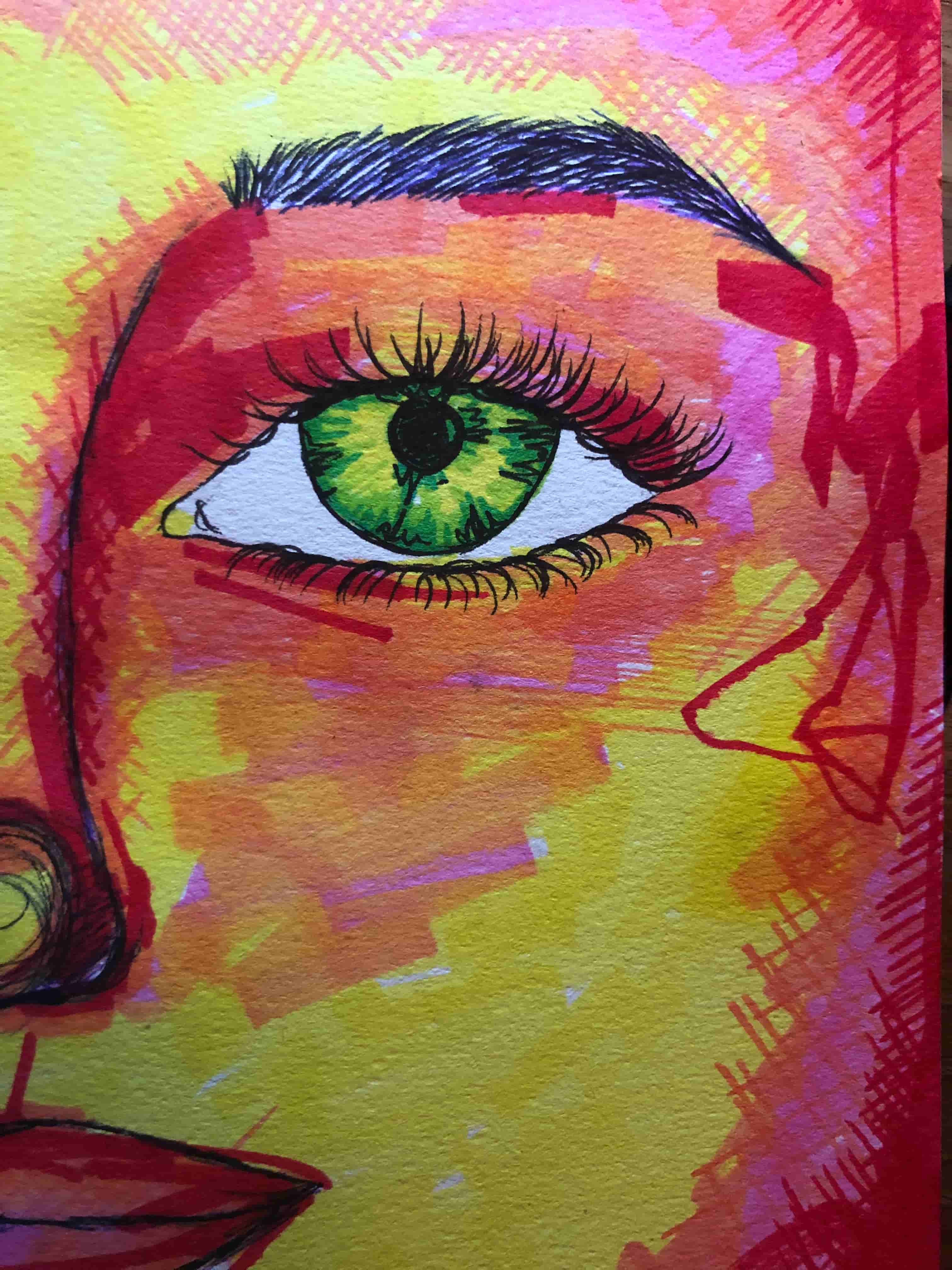 marker face drawing